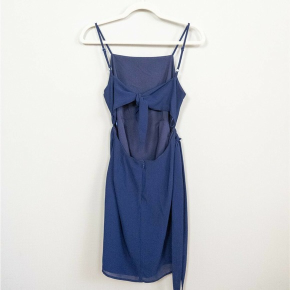 SUPERDOWN Revolve Morgan Layered Mini Dress Navy M - Picture 4 of 7